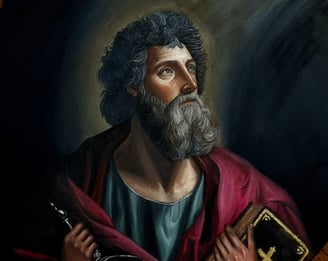 Apostel Paulus - Öl auf Leinwand.