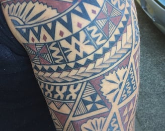 Fijian sleeve tattoo carl cocker polynesian tattoo artist brisbane sydney perth melbourne australia 