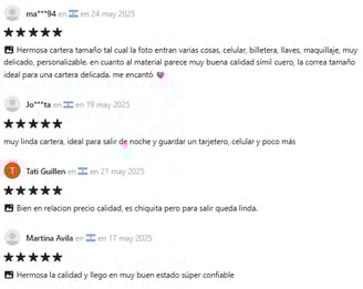 captura de pantalla de testimonios de usuarios que compraron en Temu y están satisfechos