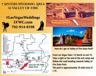 map of 7 sisters wedding area at valley of fire state park