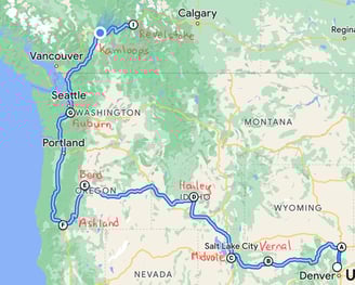 Drive Longmont to Revelstoke
