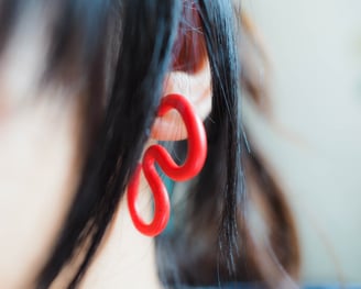 squiggle polymer clay jewelry earrings
