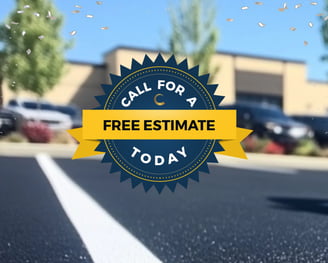 Get a free estimate on parking lot striping by Chattahoochee Valley Sealcoating