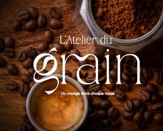 Logo - Identité visuelle - café - L'atelier du grain- Amy Atelier Graphique