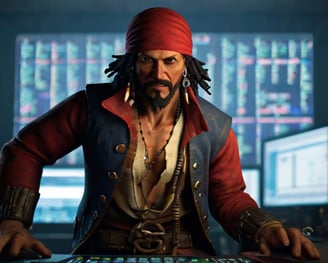 Fierce pirate coding in a hackerspace