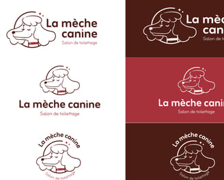 Réalisation : logo - identité visuelle - La mèche canine -Salon de toilettage- Amy Atelier Graphique