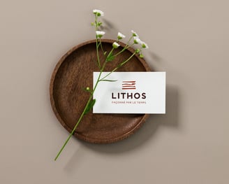 Logo - carte de visite - Lithos - Poterie - Amy Atelier Graphique