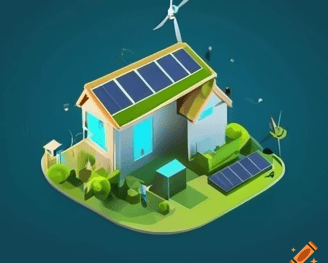 maison produisant des énergies renouvelables