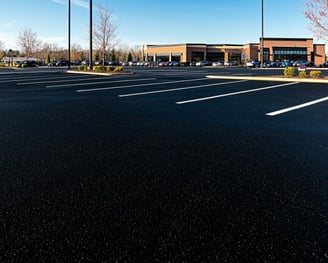 Parking lot sealing and line striping in LaGrange