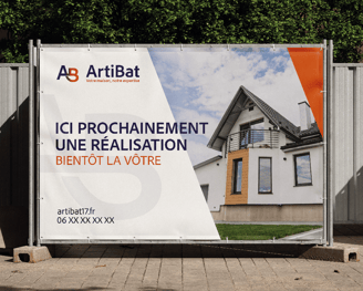 Réalisation : Panneaux de chantier pour ARTIBAT - Amy Atelier Graphique