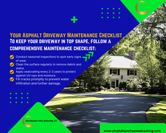 Your Asphalt Driveway Maintenance Checklist - Chattahoochee Valley Sealcoating, LLC