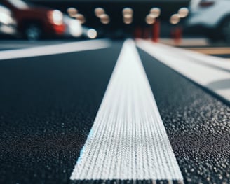 Parking lot line marking service
