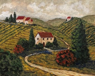 Winding Road in Wine Country, 2025 Acrylic on canvas, 8 x 10 inches  $140
