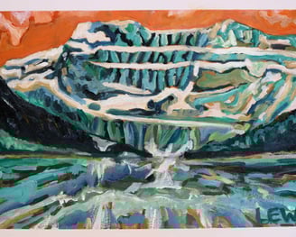Painting Study of Cameron Lake