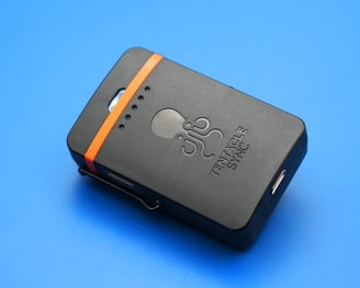 Tentacle Sync are very popular Timecode Lockboxes. Pictured is their Track-E recorder / timecode box