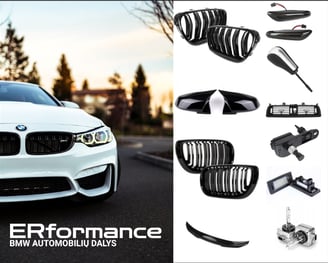 ERformance partnerio nuotrauka su keliomis siūlamomis dalimis