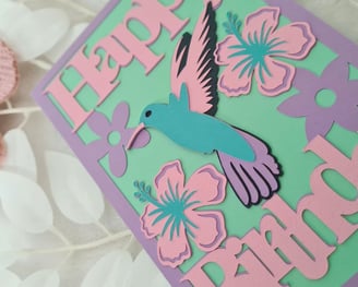 Happy Birthday Card SVG file for Cricut Maker
