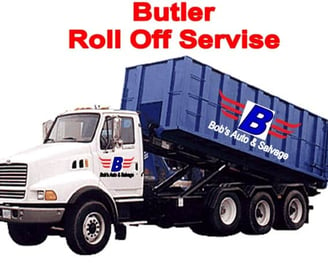 Butler Commercial Roll Off White Truck for scrap