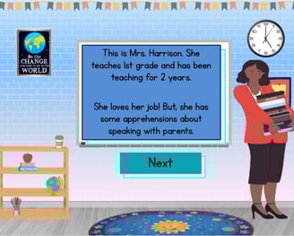 Teacher has apprehensions about speaking with parents.