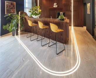 Dental Clinic KU64 Berlin, White Travertine Tiles