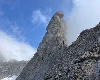 The summit is still far away. Via Bramani on Punta Rasica, Valmasino - Italy
