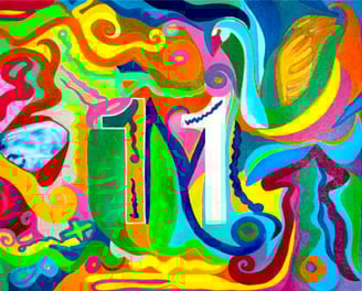 Personalized intuitive Reiki art Life Path Number soul path portrait