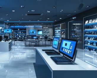 Imagem de loja de venda de varis aparelhos de Gadgets