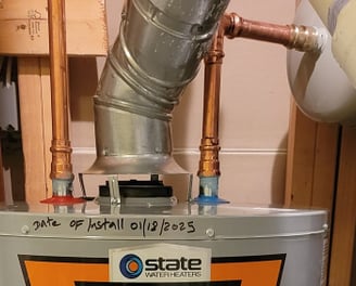 Install / Replace Gas Water Heater tank.