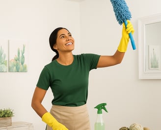 Deep cleaning service by Dust Be Gone professional doing detailed cleaning in Phoenix home