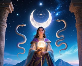 Arkkityyppien juhla – Kuusi ilmentymää feminiinisestä voimasta | Tekoälytaide | Voimaannuttavat muotokuvat | © Muse Within 2