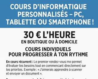 Cours d'informatique sur sospel prix