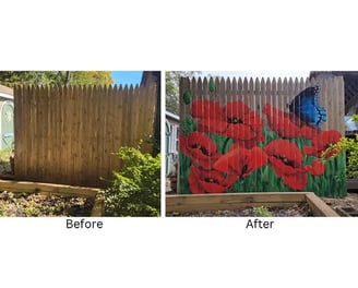 bespoke exterior garden mural by marcine in middlesex county nj