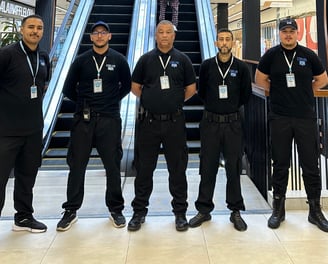 Agents de sécurité de Celya Inter Pro en poste chez Alpha55 au Mall Casablanca