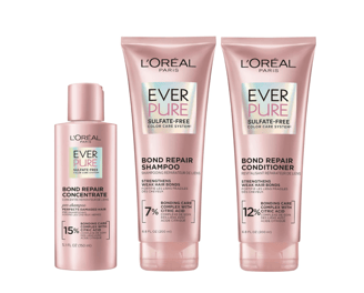 L’Oréal Elvive Bond Repair Shampoo and Conditioner set for damaged hair treatment