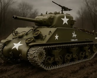 US M4A3 Sherman a control remoto en bosque
