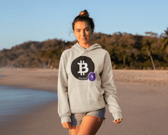 Hoodie Bitshirt "Nemesis Black" Logo Bitcoin 100% en Silicone. 