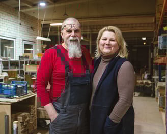 Gediminas Mikoliūnas ir Dalia Mikoliūnienė, GDM furniture įkūrėjai.