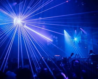 Paradox Lasers laser light show and laser hire in Ibiza, Spain for Transmoderna at Pacha