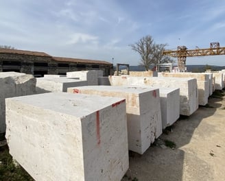 Travertine block