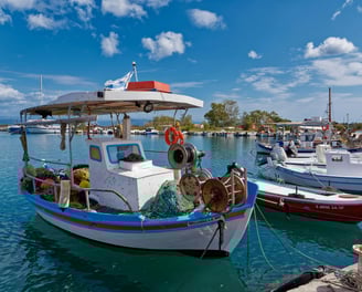 a boat with a boat in the water