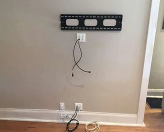Picture of different option to conceal you wires, Cover strip, Outlet cable kit, Power Bridge