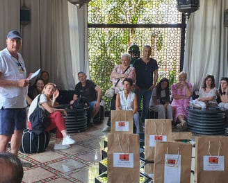 Remise des prix de la chasse au trésor événement corporate Marrakech