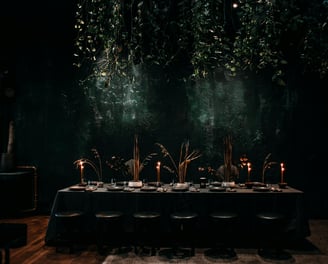 Moody and Luxurious Table Decor Setup for a Private Function