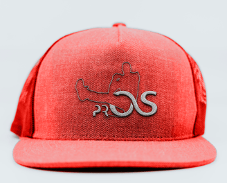 a red hat with a logo on it