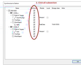 sync all subsection