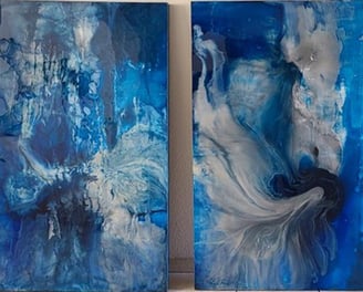 Unnammed dyptych custom sold and unavailable for print.