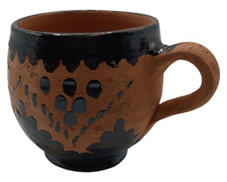  handmade terracotta mug