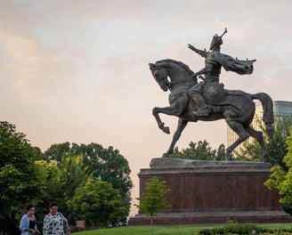 Amir-Temur's statue in Tashkent