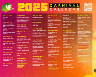 Trinidad Carnival 2025 Fete Calendar