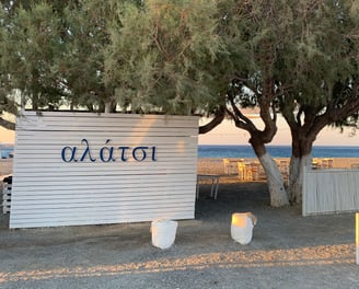 Kreta Strandbar am Morgen